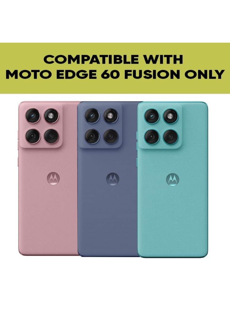 Case Cover Shockproof Hard PC Back Soft TPU Frame Matte Black Slim Protective Cover Compatible with  Moto EDGE 60 FUSION ( Black) - Image 4