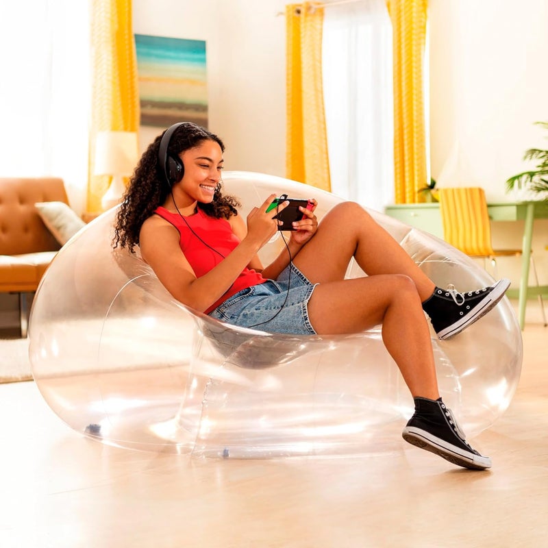Intex Inflatable Beanless Bag Chair - Transparent - Image 2