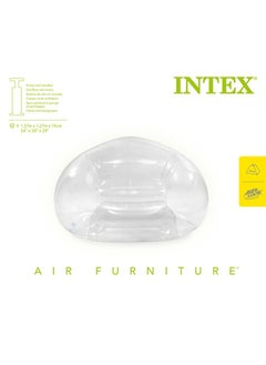 INTEX Beanless Bag Inflatable Lounge Chair - Transparent 1.37m x 1.27m x 74cm  - Image 2