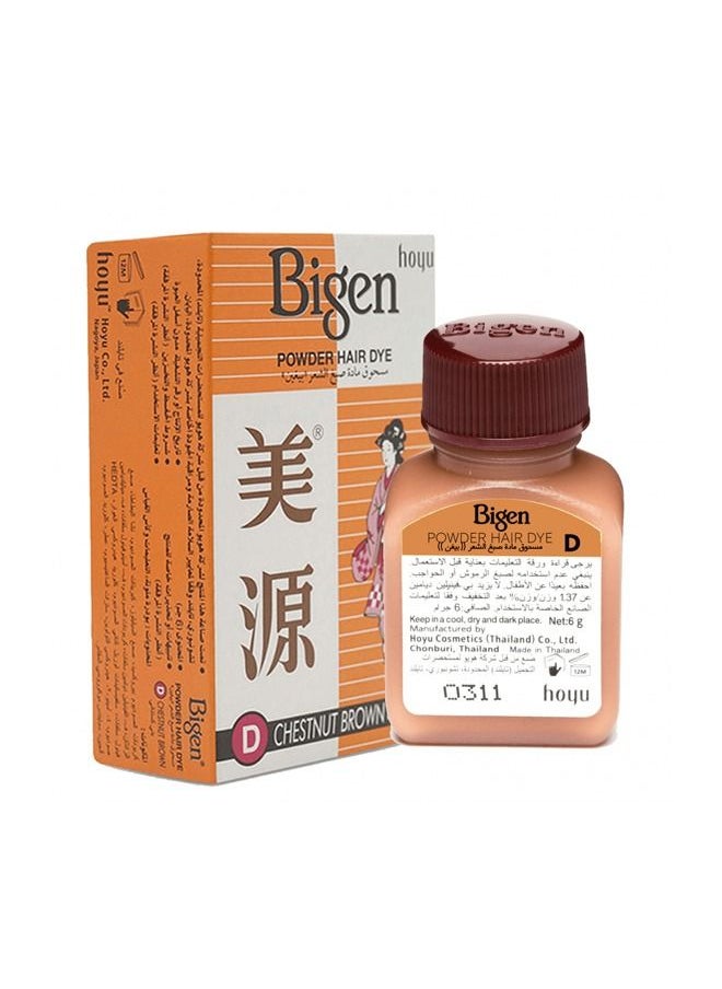 Bigen - 4 PIECES OF Chestnut brown hair dye powder 6g - Image 1