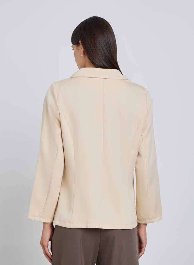 تايك تو جاكيت بليزر سادة بياقة بشق - Image 5