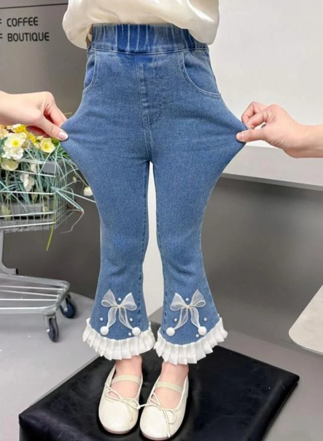 YUNIQEE Blue Straight High Rise Solid jeans
