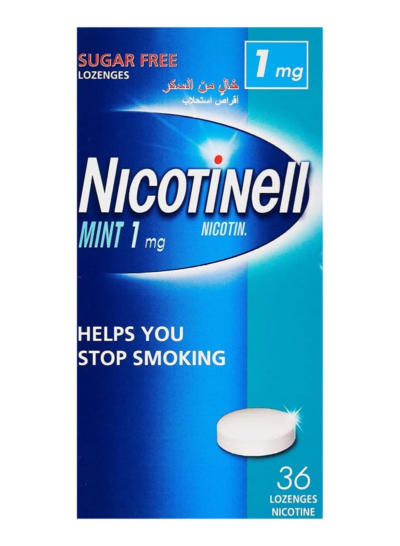 Nicotinell Lozenge Fresh Mint Flavour, Sugar Free, Stop Smoking Aids, 1 Mg, 36 Pieces - Image 1
