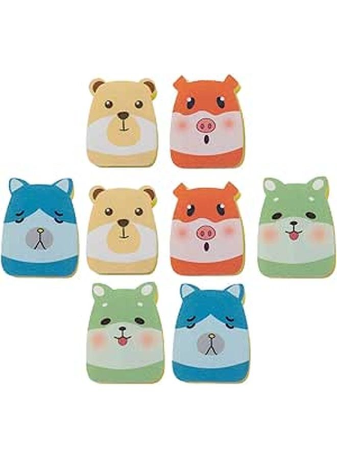 Cartoon Kitchen Scrub Sponges 8pcs Multi Function Dish Cleaner Set Random Style - Image 1