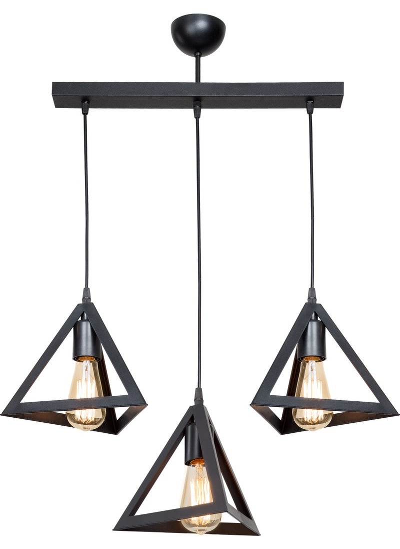 Ag Light Design - Black Pendant Chandelier Living Room Kitchen Hallway Bedroom Lamp - Image 1