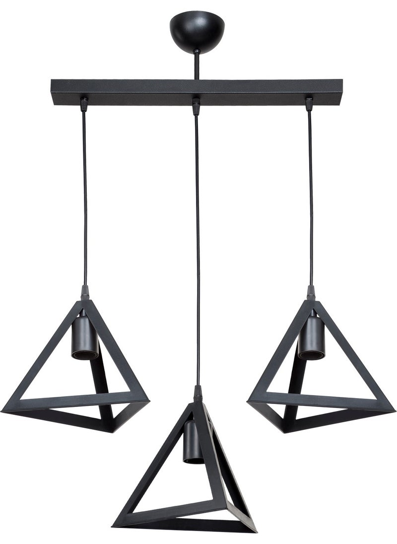 Ag Light Design - Black Pendant Chandelier Living Room Kitchen Hallway Bedroom Lamp - Image 1