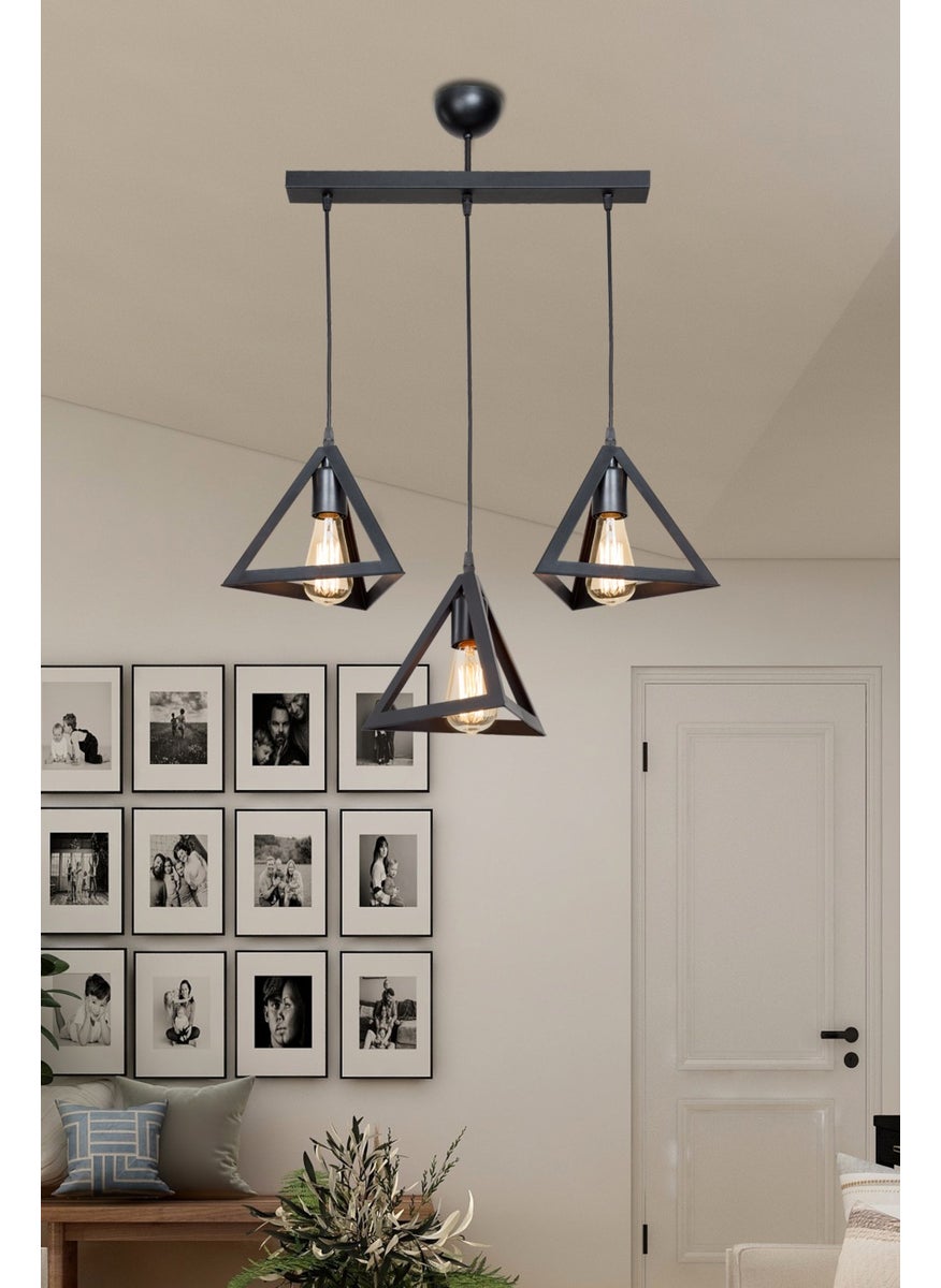 Ag Light Design - Black Pendant Chandelier Living Room Kitchen Hallway Bedroom Lamp - Image 1