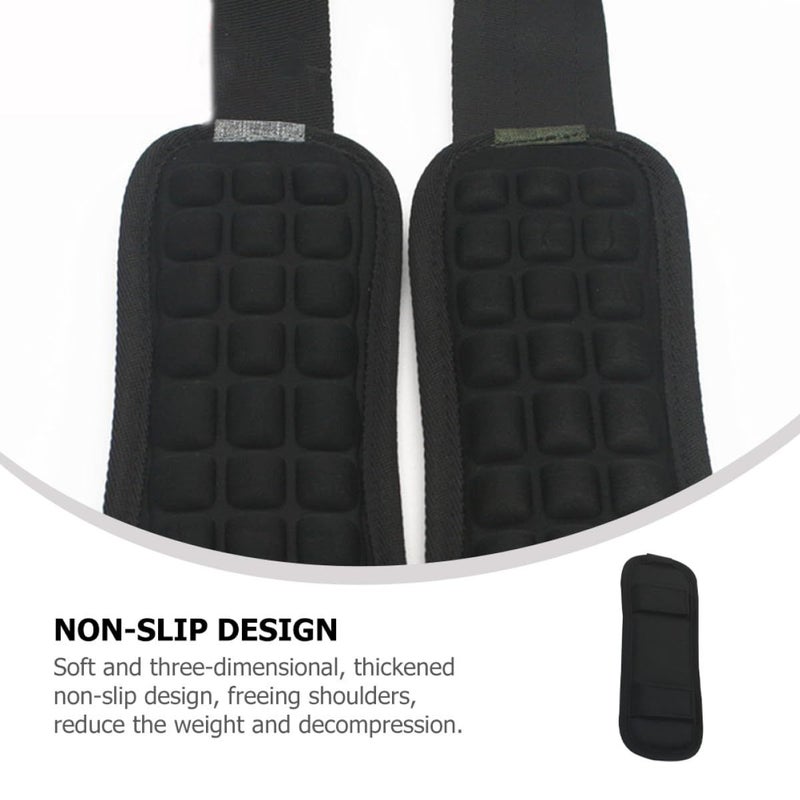 Backpack Shoulder Pad Lightweight Pressure Relief Non Straps Hiking Travel Daily Use Black - Image 4