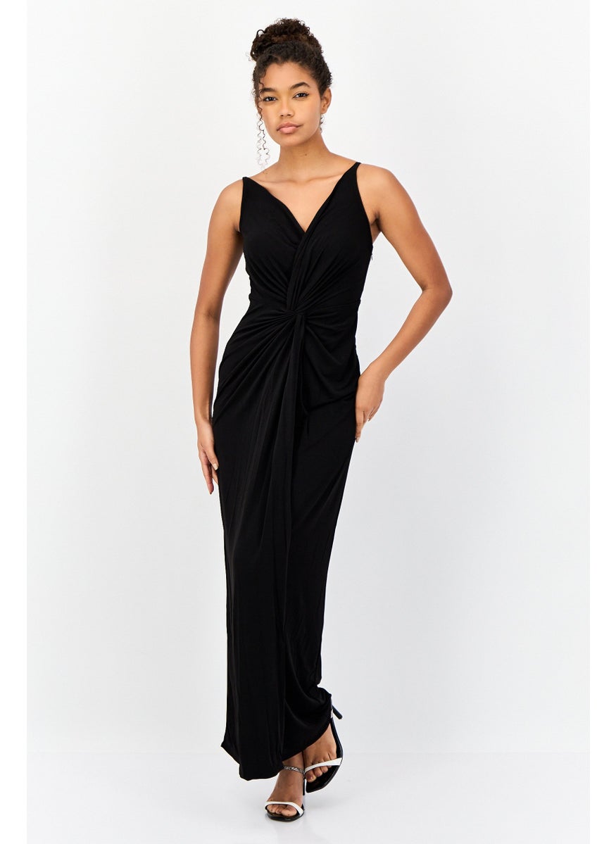 Lulus Women Solid Maxi Dress, Black  - Image 1