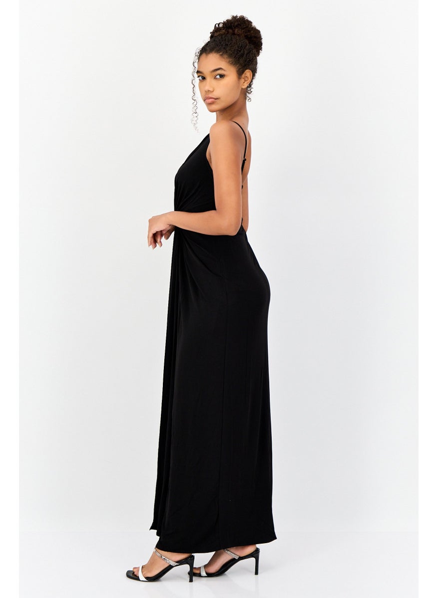 Lulus Women Solid Maxi Dress, Black  - Image 4