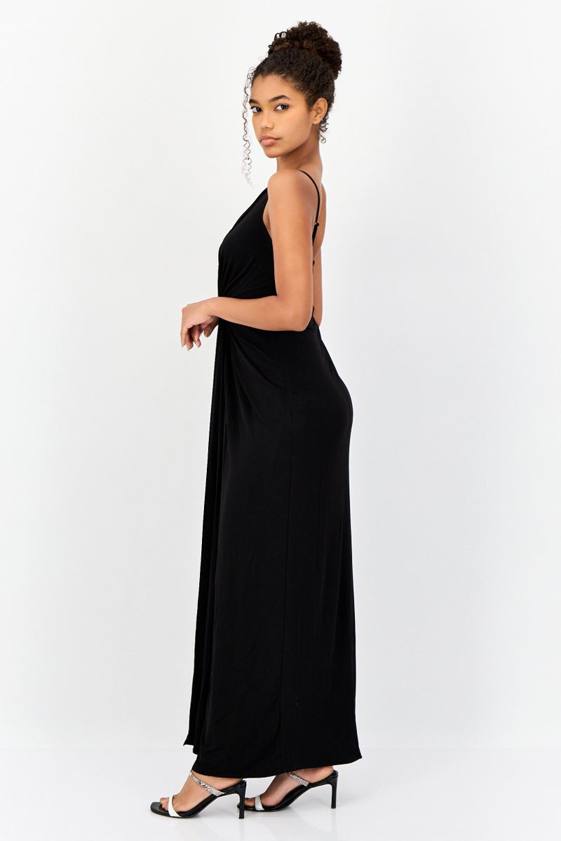 Lulus Women Solid Maxi Dress, Black - Image 4