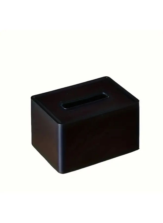 Black Tissue Box Holder Square Dispenser Minimalist Storage For Bathroom Living Room Office - Image 5