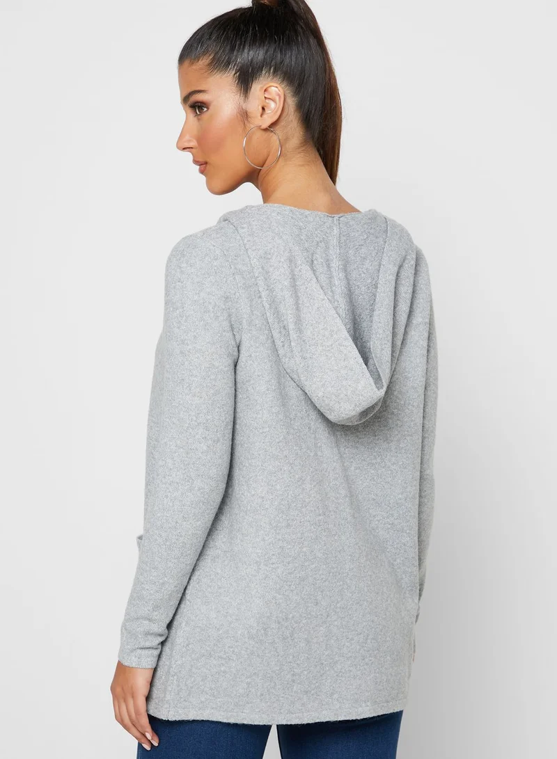 VERO MODA Doffy Long Sleeve Open Hood Cardigan