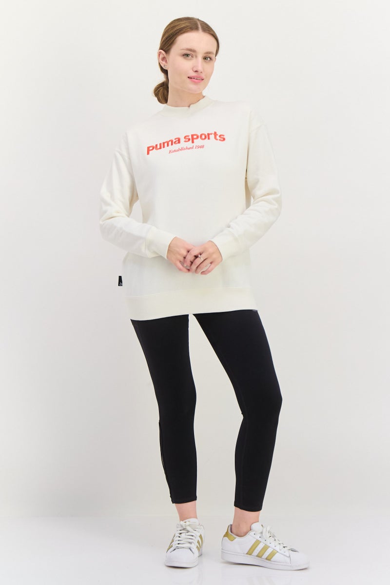 PUMA Women Sportswear Fit Long Sleeves Outdoor Sweatshirt, Off White - Image 2