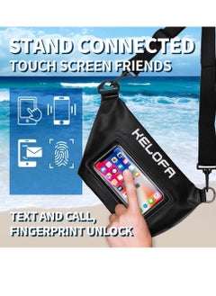 KASTWAVE Waterproof Bag, Outdoor Sport Crossbody Bag Cell Phone Dry Bag with Waist Strap, Screen Touch Sensitive Keep Your Valuables Dry Perfect for Cycling Swimming Snorkeling Boating Kayaking Beach Pool Park  - Image 4