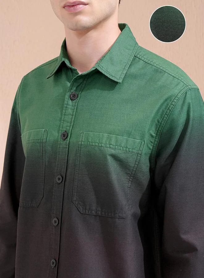 HIGHLANDER HIGHLANDER Color Block Regular Fit Shirt with Pockets