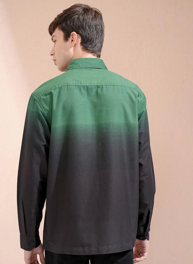 HIGHLANDER HIGHLANDER Color Block Regular Fit Shirt with Pockets