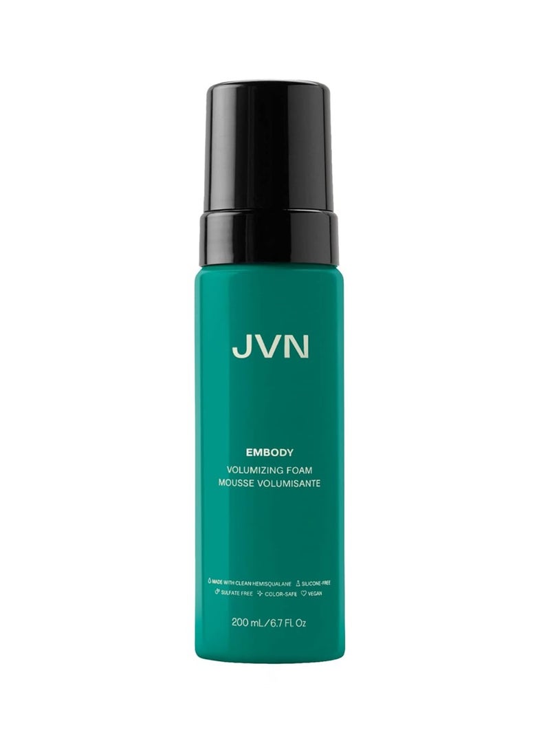 JVN JVN Embody Volumizing Foam, Clean, Volume-Boosting Foam for All Hair Types, Color Safe, Sulfate-Free, 6.7 Fluid Ounces  - Image 1