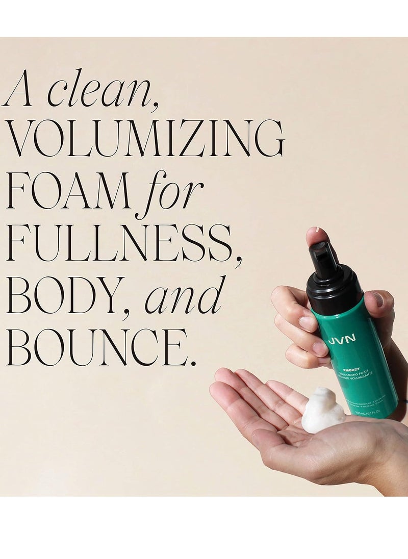 JVN JVN Embody Volumizing Foam, Clean, Volume-Boosting Foam for All Hair Types, Color Safe, Sulfate-Free, 6.7 Fluid Ounces  - Image 4