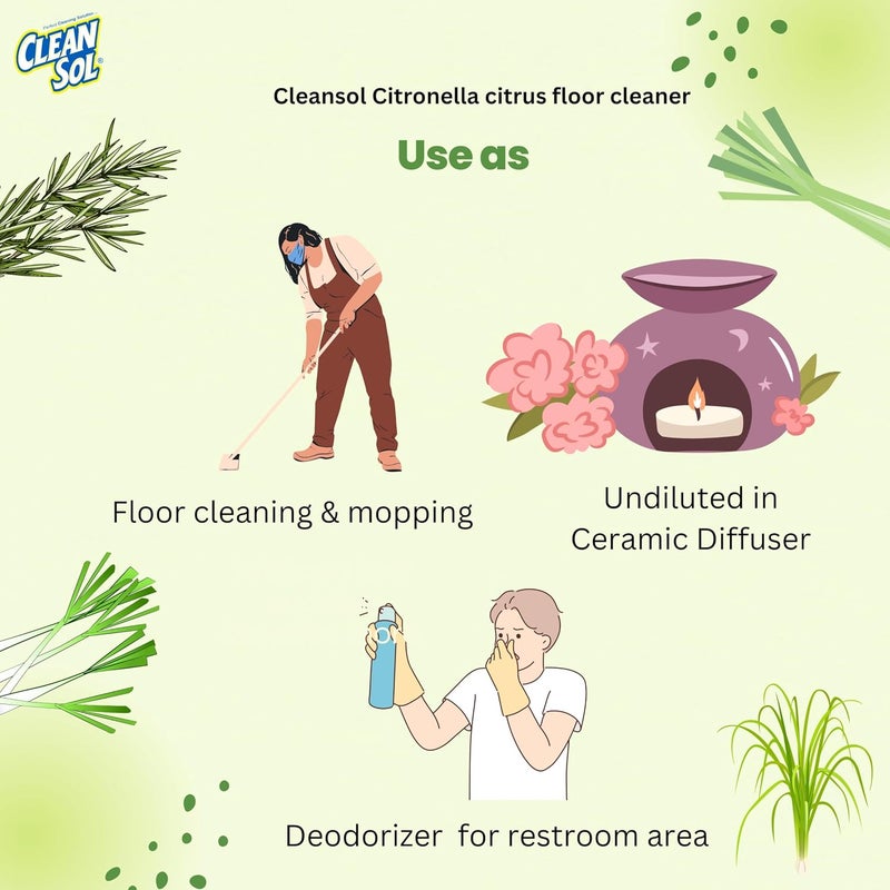 Cleansol Brand: Citronex - Citronella Based Floor Cleaner - 1L - Image 4