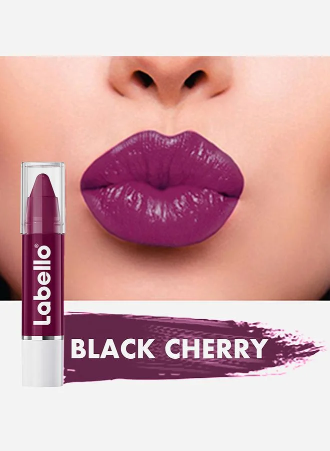 Labello Crayon Lipstick, Colour Lip Balm, Black Cherry, 3g