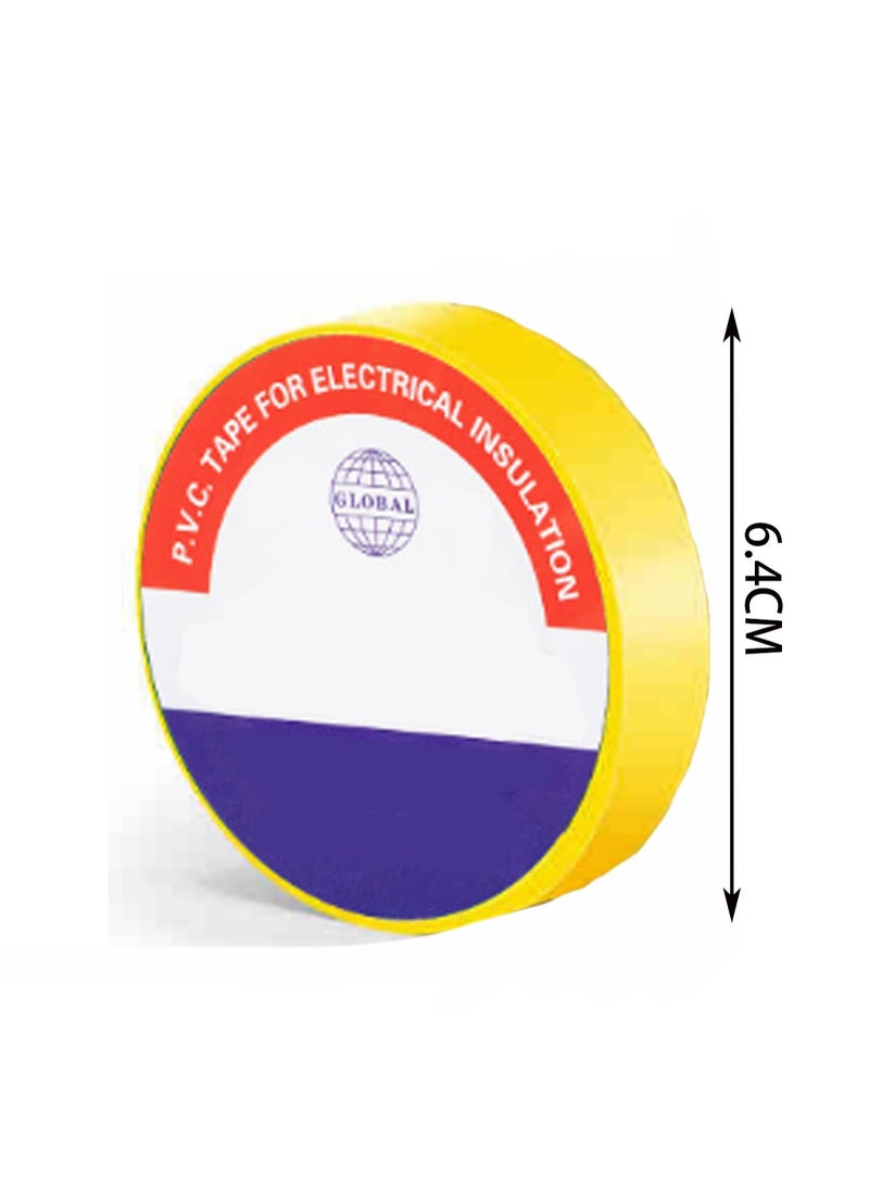 Generic Yellow 10m Insulation Tape, Electrical Tape Insulation Pvc Sticky Waterproof High Temperature Resistant  - Image 2