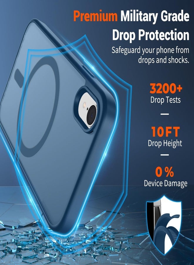 SUPFINE Magnetic for iPhone XR Phone Case(Compatible with MagSafe)(Military Grade Drop Protection) Slim Translucent Matte Shockproof with Anti-Fingerprint Phone Case,Deep Blue - Image 3