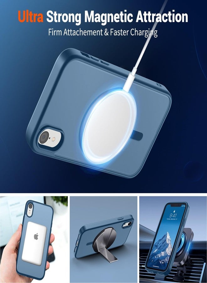 SUPFINE Magnetic for iPhone XR Phone Case(Compatible with MagSafe)(Military Grade Drop Protection) Slim Translucent Matte Shockproof with Anti-Fingerprint Phone Case,Deep Blue - Image 5