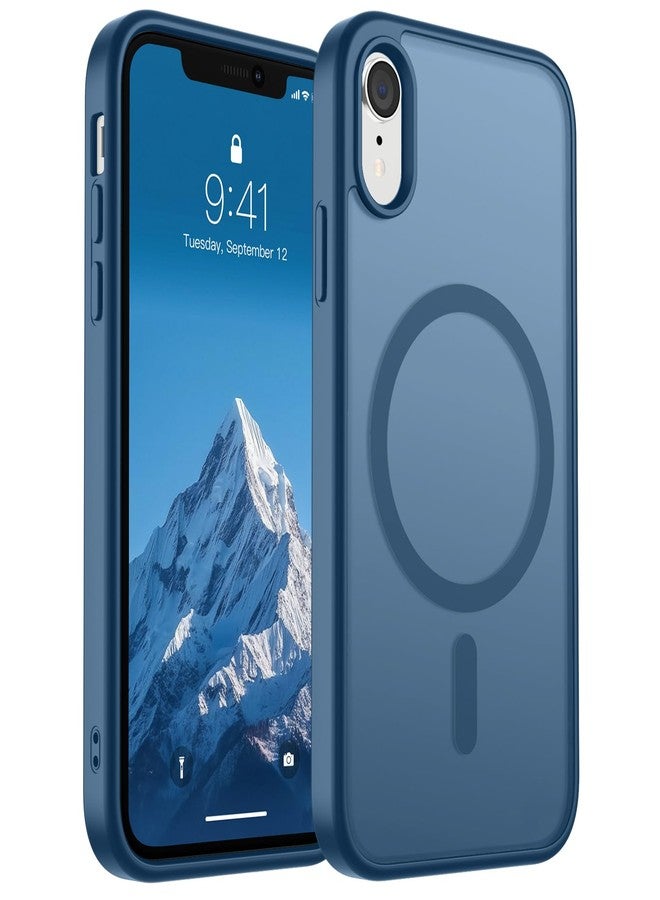 SUPFINE Magnetic for iPhone XR Phone Case(Compatible with MagSafe)(Military Grade Drop Protection) Slim Translucent Matte Shockproof with Anti-Fingerprint Phone Case,Deep Blue - Image 1