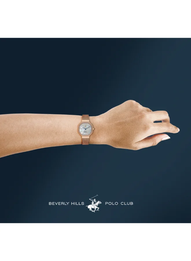 BEVERLY HILLS POLO CLUB Polo Club Women's Watch, Analog Display and Stainless Steel Strap - BP3621X.420, Rose Gold