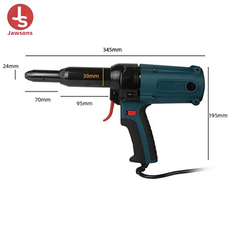 JAWSONS Timeproof Pistol Electric Rivet Gun TAC500 Industrial Grade Electric Powered 400W Capacity 30mm50mm Blind Rivets Heavy Duty Fast Hitting Rivet Gun - Image 4