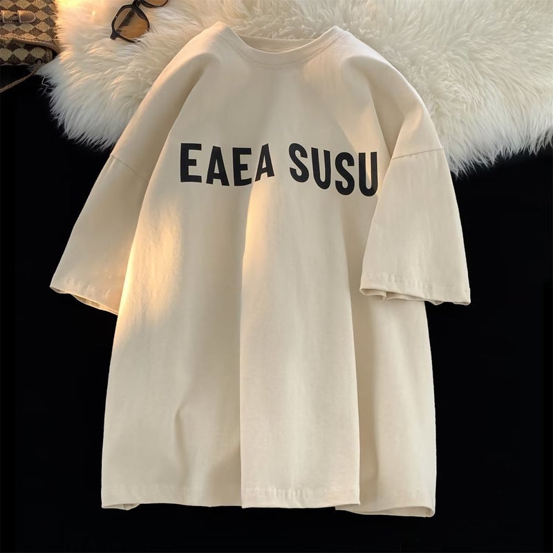 American Style Retro Short-Sleeved Men'S Summer Loose Clothes Heavy High Street Trendy Half-Sleeved Teenager 2023 New T-Shirt - Image 4