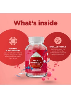 Phytoral Healthy Gut Probiotic Gummies For Adults Organic Probiotics For Gut Health Upset Stomach Relief And Immune Support Digestive Health Chewable Probiotic Gummies For Women And Men 5 Billion Cfu  - Image 4