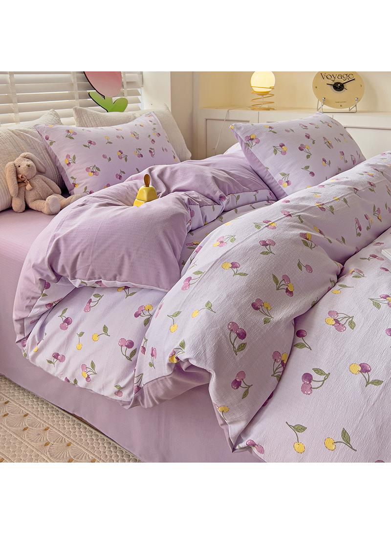 Bluejw Pure Cotton Washable Bed Sheet And Duvet Cover Bed Linen Set  - Image 1