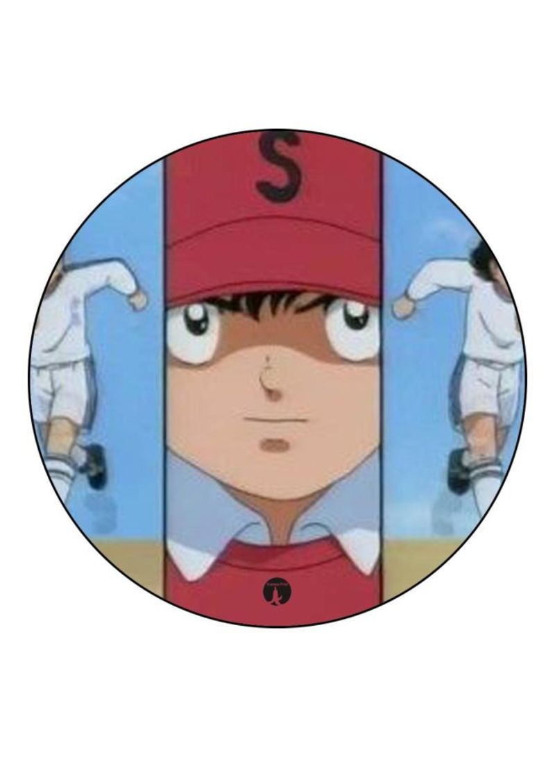 RKN مغناطيس ثلاجة بطابع كابتن ماجد أنمي مطبوع أحمر/أزرق/أبيض - Image 2