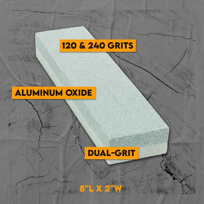 SE 8" Dual Grit Sharpening Stone - 120/240 Aluminum Oxide for Knives, Tools, and Blades - SS8 - Image 4