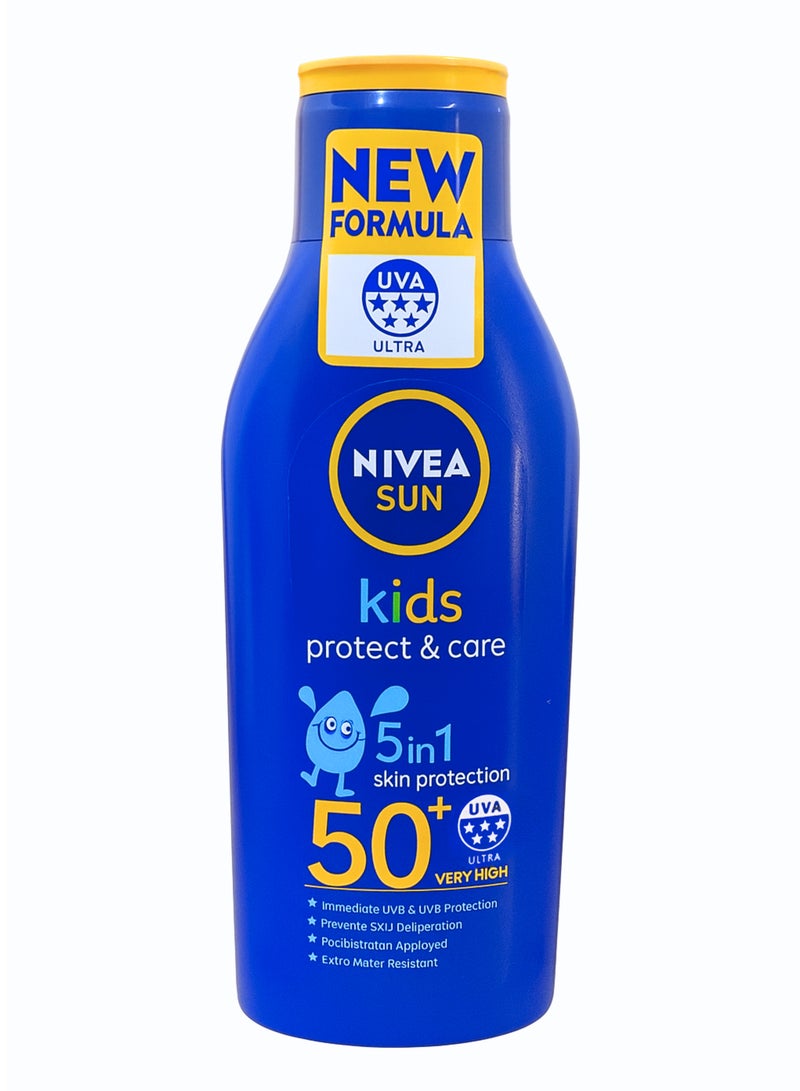 نيفيا لوشن مرطب للأطفال للوقاية من الشمس للوقاية من الأشعة فوق البنفسجية طويلة ومتوسطة المدى بعامل الحماية من أشعة الشمس SPF 50+ حجم 200 مل - Image 1