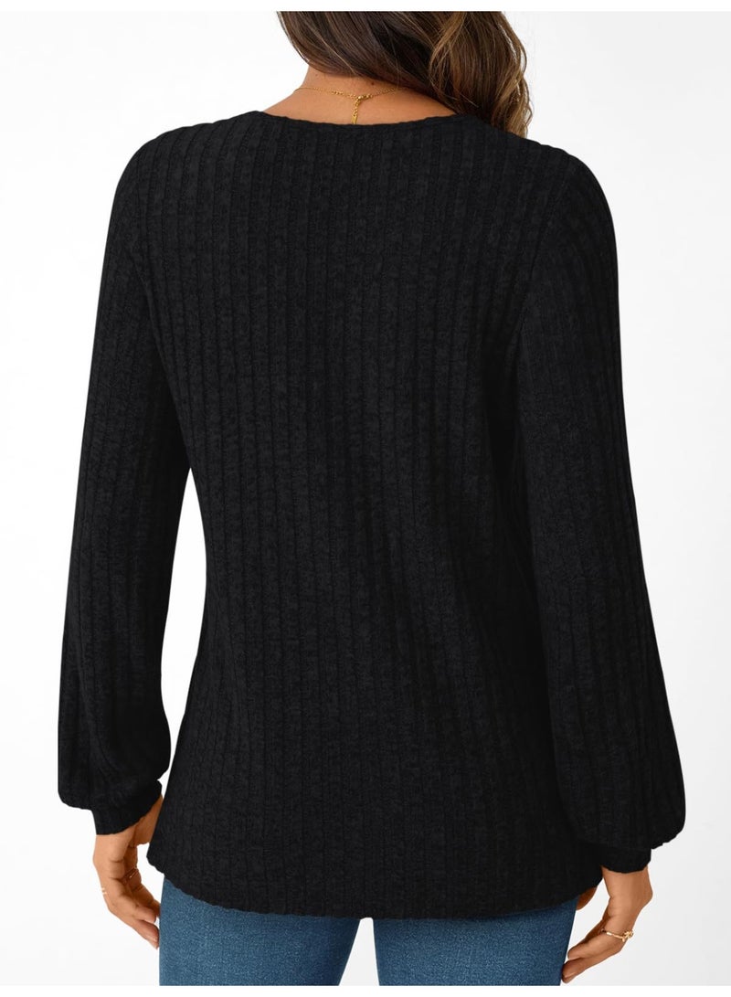 general Women Long Sleeve Shirts Fall V Neck Work Tops 2026 Fashion Tunic Sweaters Dressy Casual Winter Blouse Trendy Outfits - Image 2