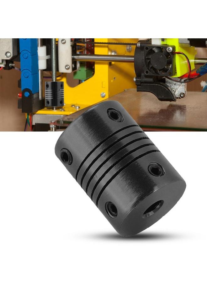 5*5mm Stepper Motor Coupler Router Flexible Clamp Jaw Shaft Coupling for 3D Printers (Black)