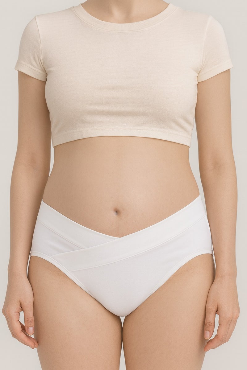 TUMMY Bamboo Cotton Low-waist Maternity Panty Pack of 5 - Multicolor Pack - Image 4