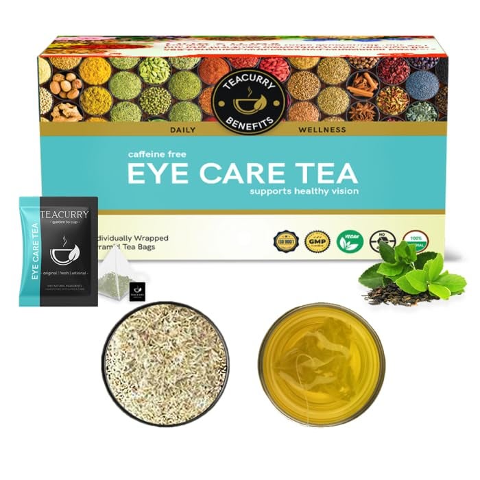 TEACURRY Eye Care Turmeric Tea (30 Tea Bags, Pack Of 1 Moth)-Helps With Eye Health, Vision, Power, Eyesight-Eye Care 100%-Tea Bags For Eyes,100 Grams - Image 1