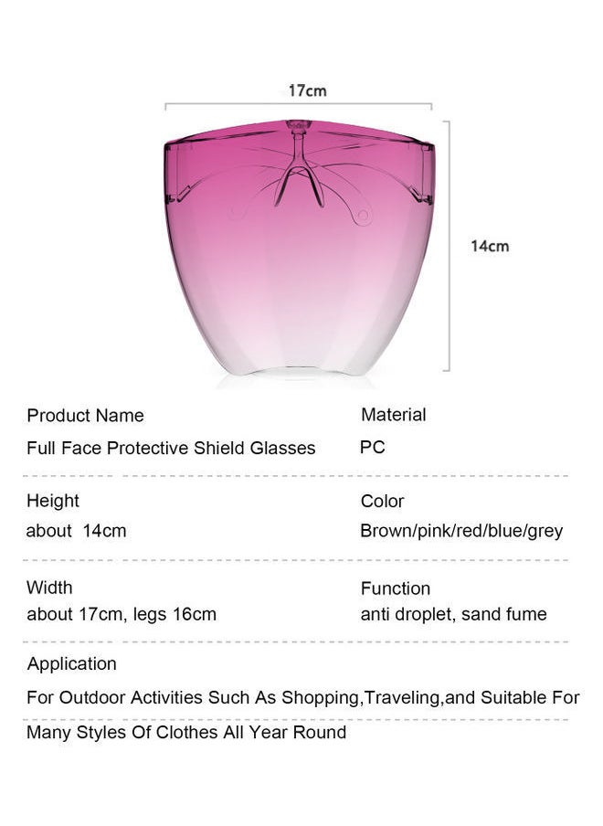 NIBEMINENT Anti-fog Protective Full Face Shield Glasses Purple/Clear  - Image 2