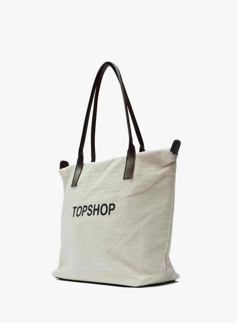 Shule Bags Poches Canvas Big Size Shoulder Bag – Coffee.