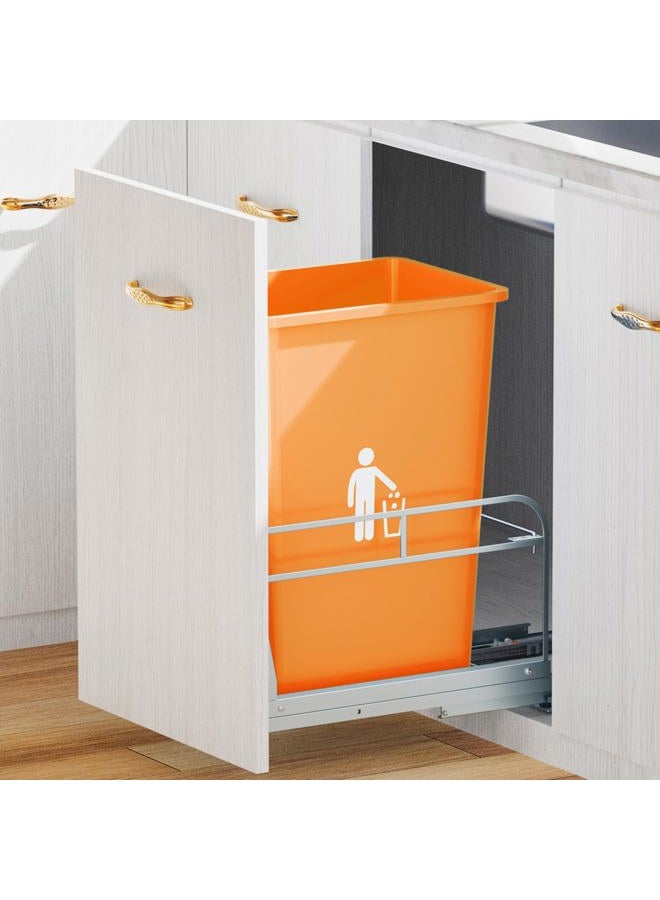 Runmi Pull Out Trash Can Under Cabinet with Soft-Close Slides,Garbage Can Not Included,Heavy Duty Under Sink Trash Can Kit for Kitchen, Requires Minimum Cabinets Opening 12" W X 18" D - Image 1