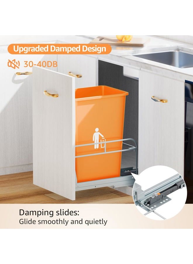Runmi Pull Out Trash Can Under Cabinet with Soft-Close Slides,Garbage Can Not Included,Heavy Duty Under Sink Trash Can Kit for Kitchen, Requires Minimum Cabinets Opening 12" W X 18" D - Image 5