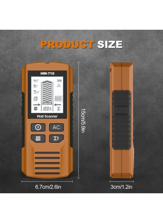 Red Wall Metal Detector Scanner Precision Nail Stud Finder LCD HD Display Battery Powered - Image 3
