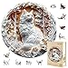 Jollitot 3D Cats Puzzles Adults Gifts Wooden Jigsaw Puzzles for Adults Unique Animal Shape Wood Puzzles Christmas Birthday Gifts for Cat Lovers Friends 200 Pieces 114 114in - Image 2
