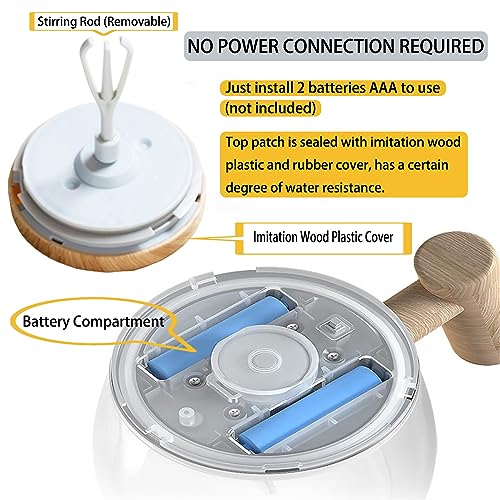 FOXNSK Self Stirring Mug, 400ML Self Stirring Coffee Mug Electric Mixing Mug High Borosilicate Glass Mixing Coffee Mug With 55° Constant Temperature Coaster Suitable for Coffee/Milk/Protein Powder - Image 5