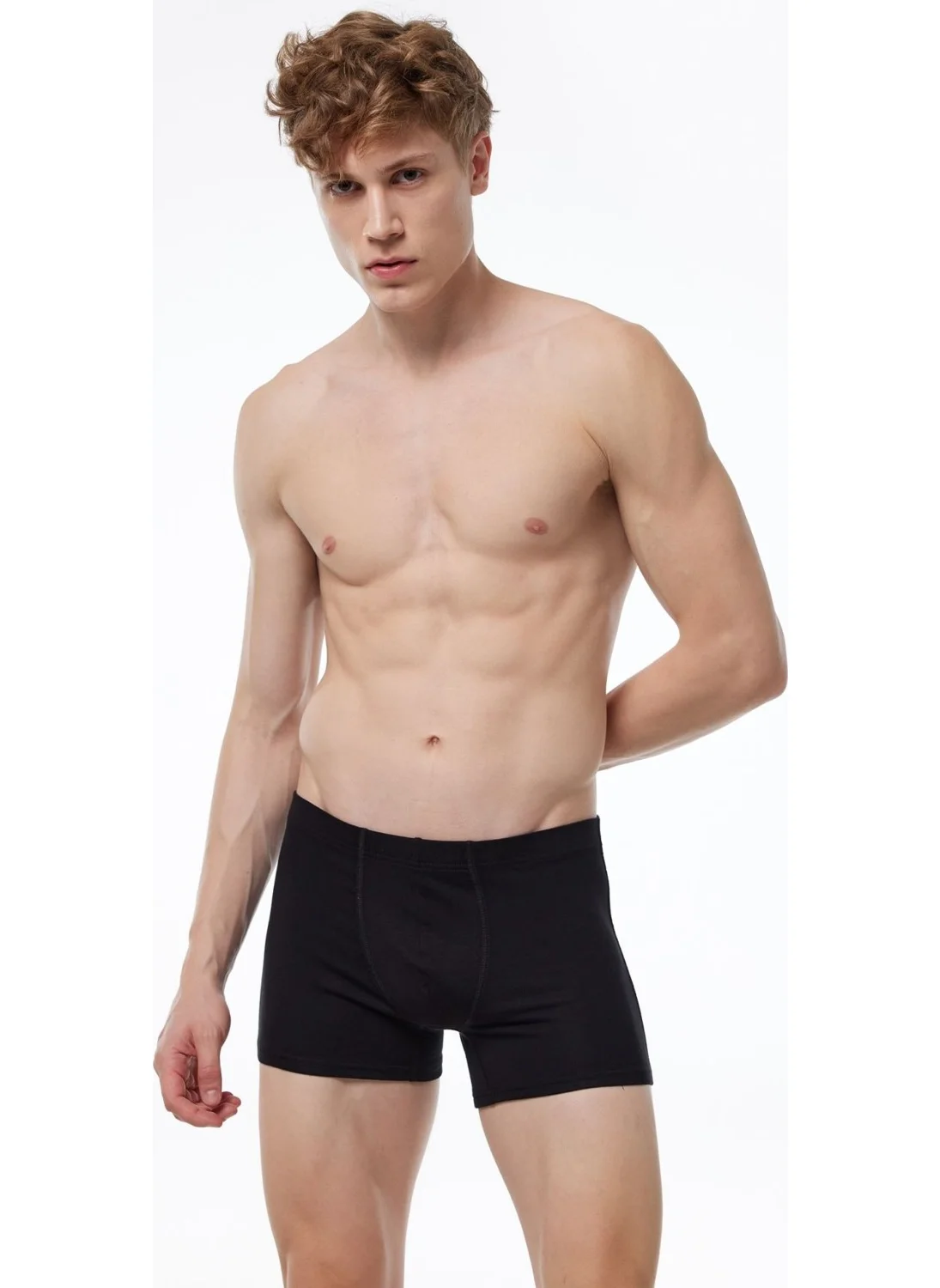 Malabadi Men's Black White Skin Color 3 Pack Lycra Modal Boxer 3M058 058