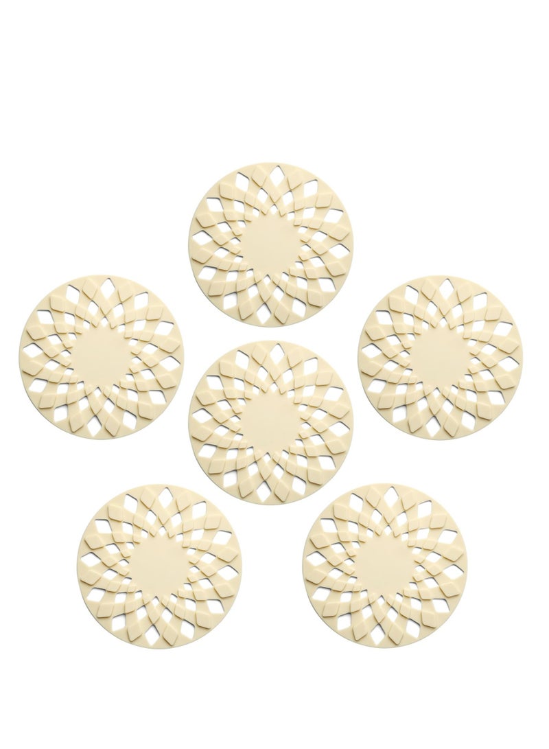 SOLARAE 6 Pack Trivet Mat for Hot Dishes, Silicone Pot Holders Trivets, Portect Your Table and Countertop, Suitable for Pots, Pans, Table,Countertop - Image 1